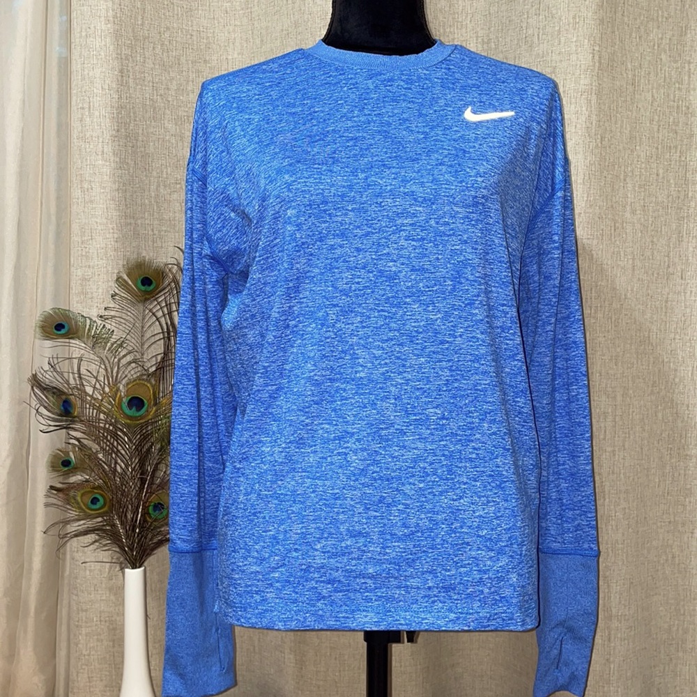 Nike dri-fit long sleeve size medium - Blue with tumb hole Very Soft